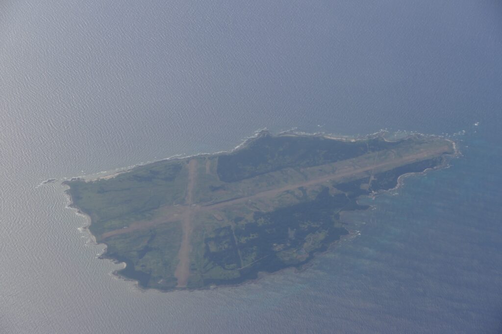 馬毛島上空からの写真